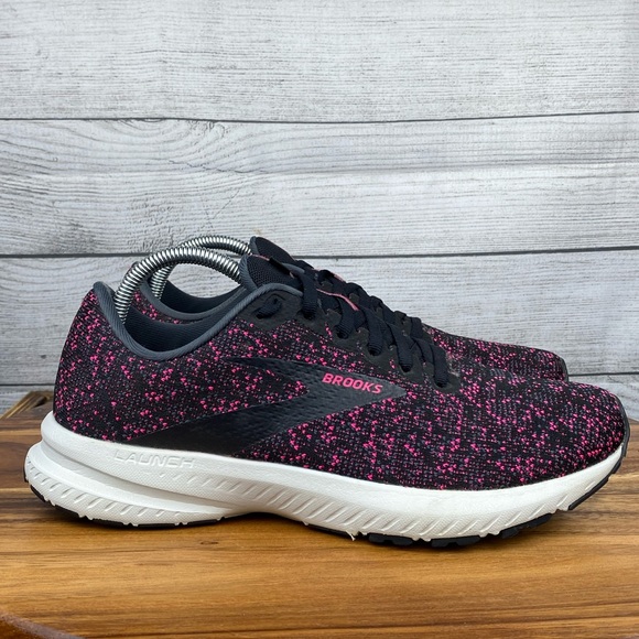Brooks Women’s Launch 7 Black Pink Running Shoe 1203221B083 Sneaker Size 10.5 - Picture 4 of 12